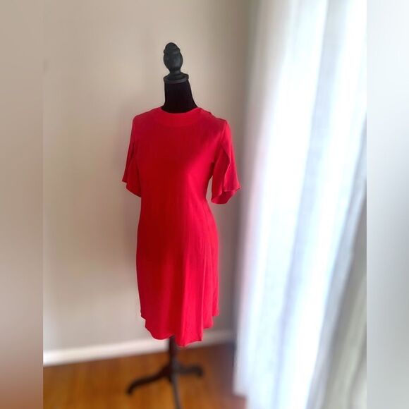 Anthropologie & OTHER STORIES Red mini Swing Babydoll dress size  4 - Picture 12 of 16